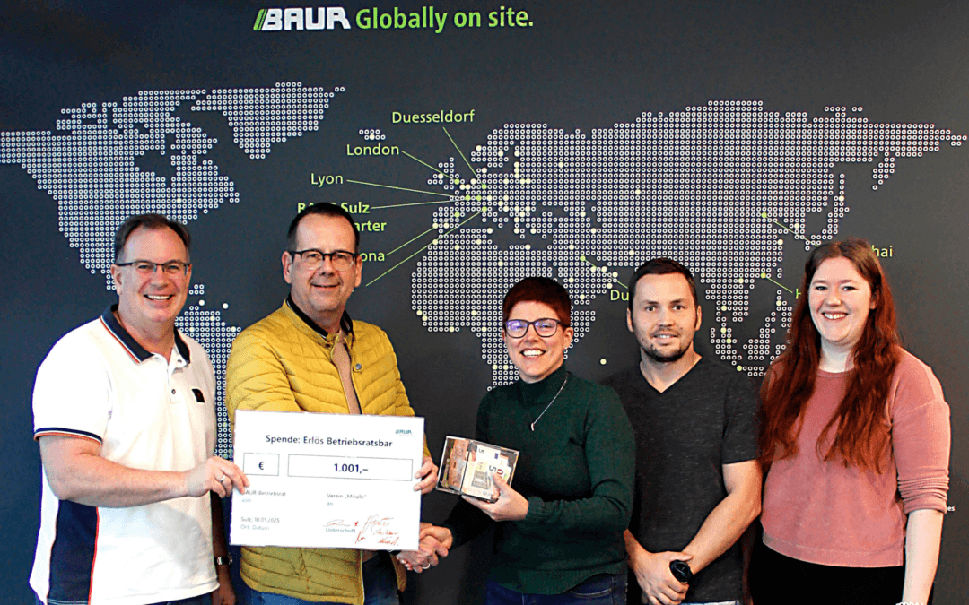 Spende Firma Baur: DANKE!